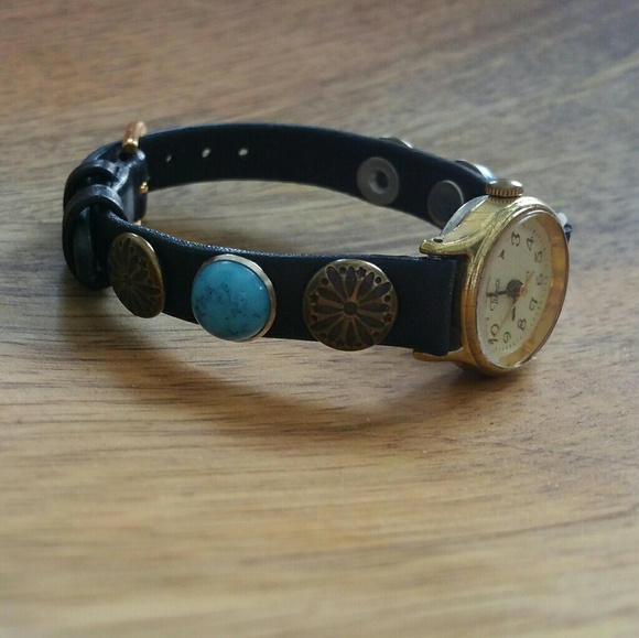 Studded Leather Watch Band - Picture 6 of 8